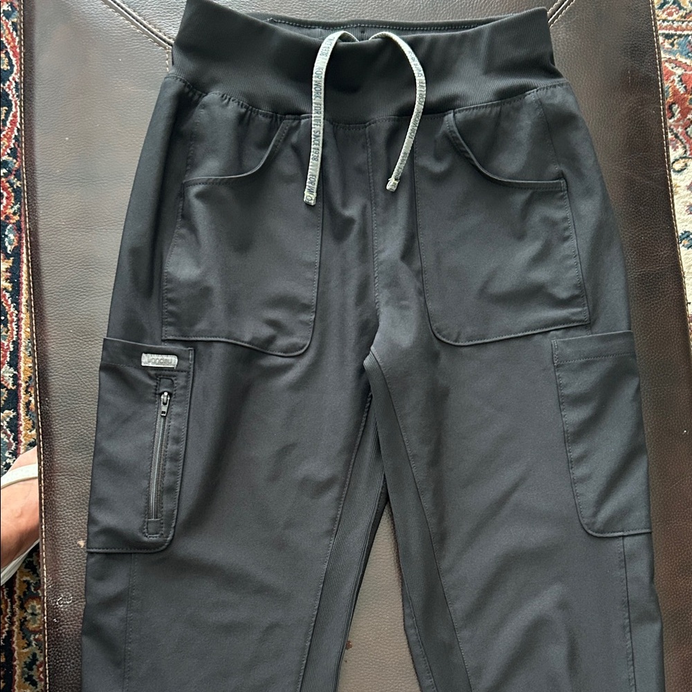 Landau Black Jogger Pants with Drawstring